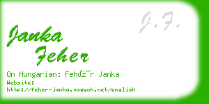 janka feher business card